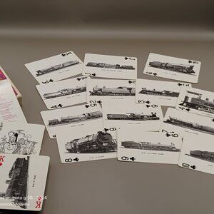 playing cards RARE Bloutrein Blue Train all have vintage trains 1960s to 70s